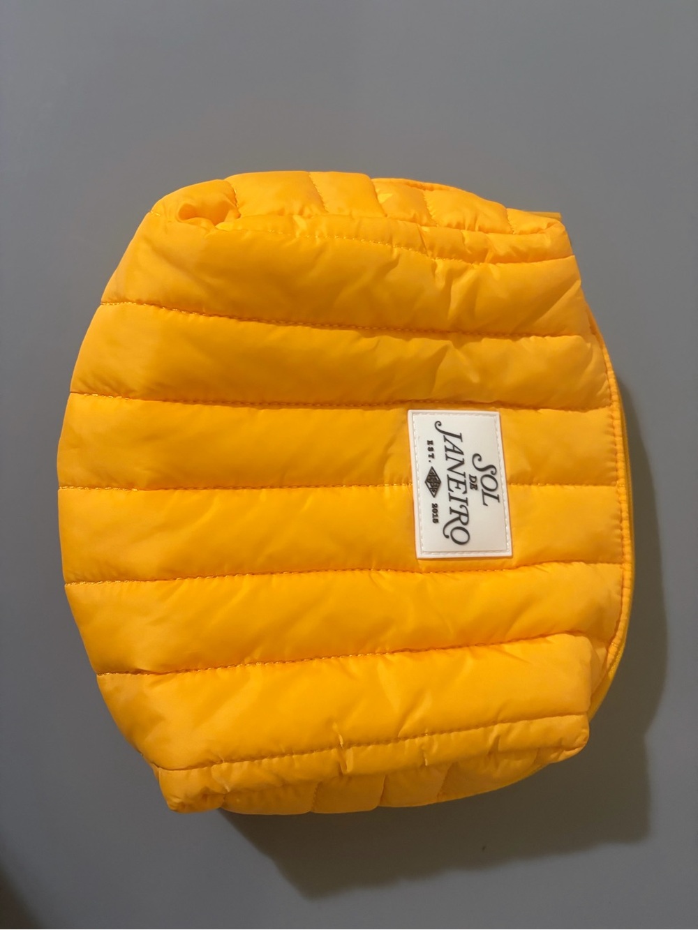 Sol de Janeiro Quilted Bright Yellow Make up bag